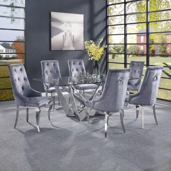 Restaurante cadeira nórdicos veludo cadeiras da sala de jantar modernas mobiliário de aço inoxidável cadeiras de jantar