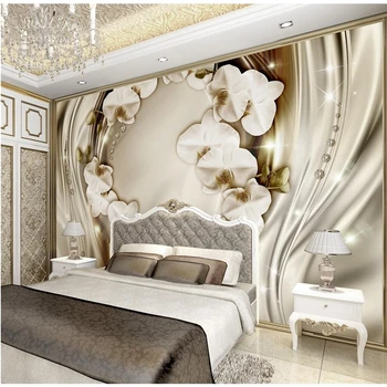 beibehang Personalizado, o papel de Parede de Diamante Romance de Luxo revestimento de Parede Quarto Mural de Fundo 3d piso de papel de parede para parede 3 d