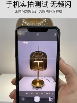 Nordic Minimalista, Quarto abajur Moderno, Criativo Sala de Vidro da Arte Luz de Luxo Cabeceira da Lâmpada da tabela de lâmpadas de led, lâmpada de mesa