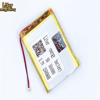 1,25 MM 2 pinos conector de Bateria de Lítio de 3,7 V 504080 2500mah e-books em seu GPS PDA de Polímero de Lítio Li-Po Bateria Recarregável