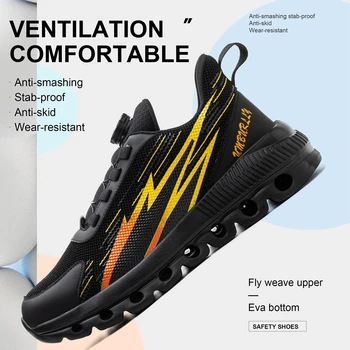 Nova moda de sapatos anti impacto anti-punctura, resistentes ao desgaste, sola de EVA segurança no trabalho segurança no trabalho sapatos