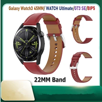 22 MILÍMETROS Banda de Couro para Samsung Galaxy Watch3 45MM/S3 Inteligente Bracelete Pulseira para Huawei ASSISTIR Ultimate/GT3 SE/Watch3 pro Pulso novo