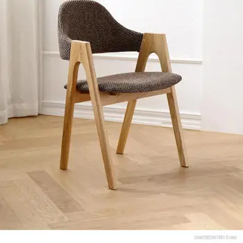 Nordic madeira maciça de jantar cadeira de espaldar de Uma cadeira de café com leite, loja de chá de cadeira de madeira de cinzas de lazer cadeira Japonês de log do vento