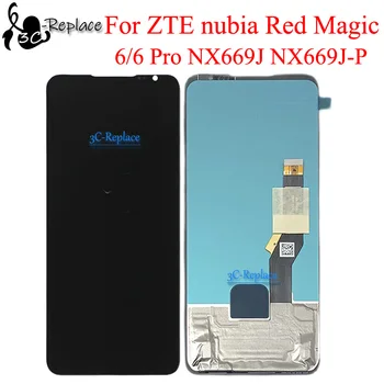 Original Amoled de 6,8 polegadas Para o ZTE Nubia Magia Vermelha 6 / Magia Vermelha 6 Pro NX669J Display LCD Touch Screen Digitalizador de Montagem do Painel
