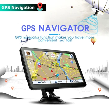 Carro Navegador GPS alto-Falante Embutido de 7 Polegadas HD Carro GPS de Navegação de Transmissor de FM Sat Nav USB TF Austrália, América do Norte, Europa Mapa