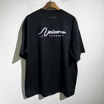 Puff Impressão Golfinho De Impressão Vetements T-Shirt Homens Mulheres 1:1 Melhor Qualidade Oversize T-Shirt Tops Tee