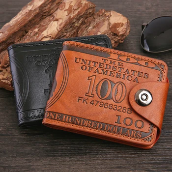 Retro do Hasp Homens Carteira 3D Dólar Impressão de Crédito da Carteira Masculina Longo Bolsa Para Titular do Cartão de Moedas do Bolso de Multi Portfel Nova Carteira