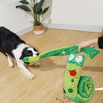 Cão de Quebra-cabeça Brinquedos Squeaky de Pelúcia Fungada Brinquedo do Cão Sapo Forma Squeaker Jogos de QI Formação de Forrageamento Molar de Brinquedos para Animais de estimação Cachorro Produtos
