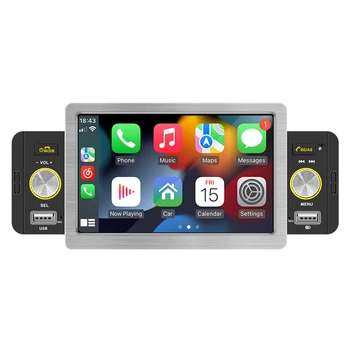 5 polegadas, Rádio do Carro MP5 Player 1 Din CarPlay Android Auto Multimédia Player Bluetooth, Câmara de marcha à ré Para Allwinner Melis Sistema