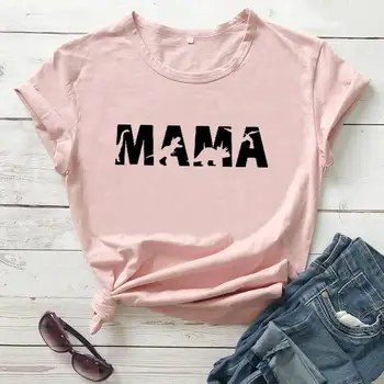 Dinossauro Mom Gráfico Impresso Engraçado Casual 100%Algodão Mom Vida T-Shirt do dia da Mãe camisa de presente do dia da Mãe Nova mãe camisas