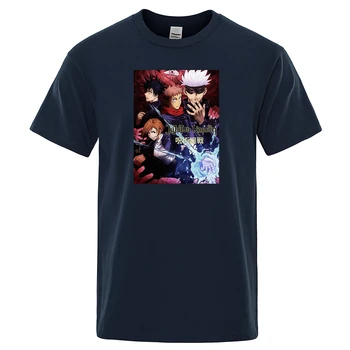 T-Shirts Mens Gojo Satoru Padrão De Primavera Do Esporte Casual E Roupas De Hip-Hop Oversized T-Shirt De Alta Qualidade Ao Ar Livre T-Shirt Para Homens
