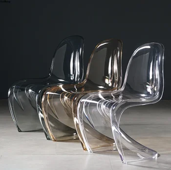 Nordic Pernas De Cadeira De Jantar De Volta Moderno Plástico De Cozinha, Cadeiras De Jantar Salão Confortáveis Cadeiras Para Pequenos Espaços De Comedor De Decoração