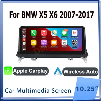 De 10,25 polegadas auto de navegação do GPS do Carro multimídia sem Fio da Apple CarPlay para BMW X5 F15 2014-2017 NBT sistema