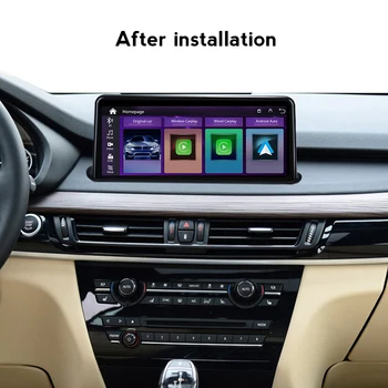 De 10,25 polegadas auto de navegação do GPS do Carro multimídia sem Fio da Apple CarPlay para BMW X5 F15 2014-2017 NBT sistema
