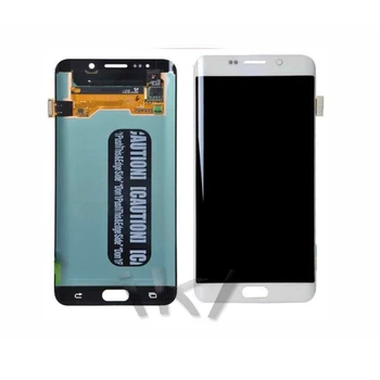 Leve Vermelho Queimar a Marca de Telas de LCD do conjunto do Digitador Peças de Reparo Para Samsung Galaxy S6 Borda G925 Apresentar Com Quadro