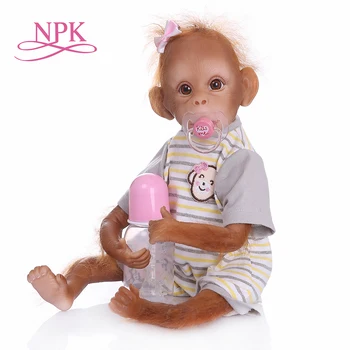 PRODUTO Novo 45CM artesanal muito detalhada pintura reborn baby Monkey orangotangos de colecionador de arte de alta qualidade boneca