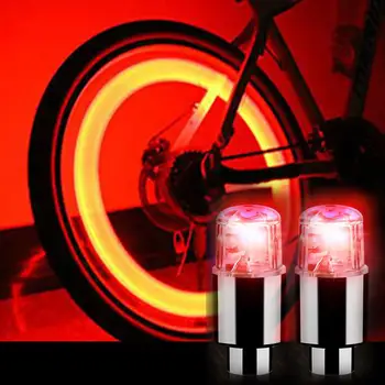 As Válvulas do pneu Luzes da Tampa 2Pc Luminosa Válvulas de Ar Caps Fluorescente Noite Brilhante Pneu Hub-Tronco cubo da Roda, Estilo a universalidade da Cobertura
