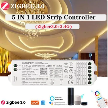 milight ZL5 Zigbee 3.0 5 em 1 DIODO emissor de luz do Controlador Miboxer 2,4 G de controle remoto para a Única cor CCT RGB RGBW RGB+CCT LED LIGHT Strip