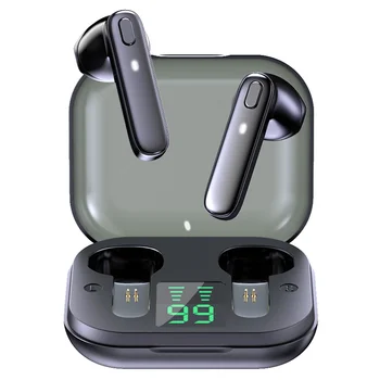 R20 TWS Fone de ouvido compatível com Bluetooth sem Fio do Fone de ouvido de Graves Profundos Fones de ouvido sem Fio Verdadeiro Fone de ouvido Estéreo Com Microfone Fone de ouvido Sport