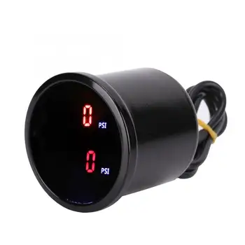 2 52mm Carro PSI de Pressão de Ar Medidor de LED Duplo Display Digital de Ar de Passeio Medidor do Kit de Sensor de Liga de Alumínio de Carro Novo Acessórios