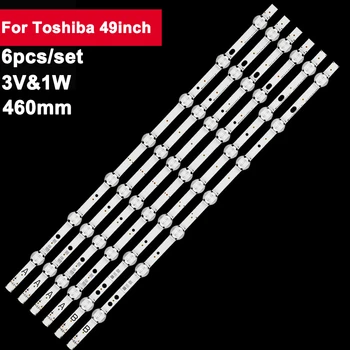 460mm Tv Led de luz de fundo Tira para Toshiba 49inch VESTEL 49 UHD DRT VNB 49U5766DB 49U6663DB 49U5863DB 49U6763DB 49U5663DB 49UPS603