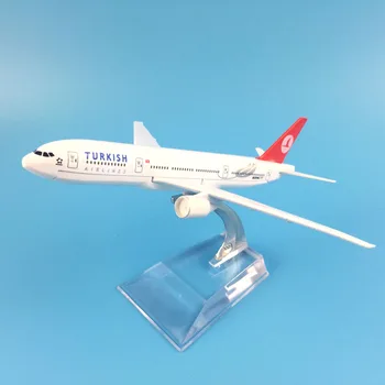 FRETE GRÁTIS Turkish Airlines Boeing 777-300 16CM de LIGA de METAL MODELO de AVIÃO, MODELO de AERONAVE Brinquedos AVIÃO de PRESENTE de ANIVERSÁRIO