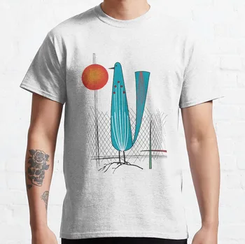 Em meados do Século Pássaro T-Shirt personalizada t-shirts mens long sleeve t-shirts