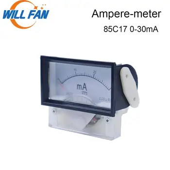Vai Ventilador DC 0-30mA amperímetro 2pcs/monte 85C17 Analógico Painel de Medidor de Corrente o Amperímetro Fo2 Laser de Co2 Gravador, Máquina de Corte