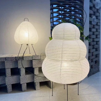 Papel de Arroz japonês Lâmpada Akari Wabi-sabi Yong Lâmpada de Tabela Noguchi Design Cabeceira da Lâmpada 3 Cores Dimmable Protecção Ocular-Mesa de Luz