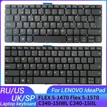 NOVA russas/EUA/reino UNIDO/espanhol teclado do portátil de Lenovo IdeaPad FLEX 5-1470 Flex 5-1570 C340-15IWL C340-15IIL