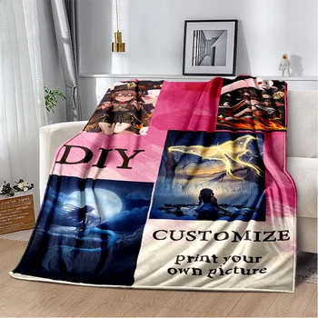 personalizado DIY impressão dom Melhor a venda personalizada cobertor cobertor de flanela personalizada foto de lã sofá cobertor, toalha de piquenique