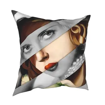 Menina Com Luvas De Tamara De Lempicka Jogar Travesseiro Capa Jogar Travesseiro Casual Pillowcover A Decoração Home