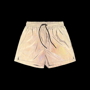 Moda dos Homens Noite Reflexiva Shorts de Verão Casual de Perna Larga Cortina de Curto Macho Impresso Camuflagem Streetwear Plus Size 5XL