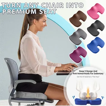 Gel Reforçada Assento Almofada Non-Slip Ortopédica de Gel e Espuma da Memória Cóccix Proteger Almofada para Cadeira de Escritório cadeira de Carro Almofada