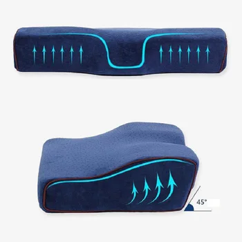 Travesseiro De Látex Em Forma Ergonómica De Colo De Travesseiro Para Dormir Beding Travesseiros Confortáveis Pescoço Proteção Borboleta De Espuma De Memória De Almofadas