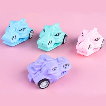 1PC Aleatório Animais dos desenhos animados de Forma Mini Filhos de Volta Para O Carro Pequenos Brinquedos de Meninos E Meninas de ensino Inércia Mini Carro de Brinquedos