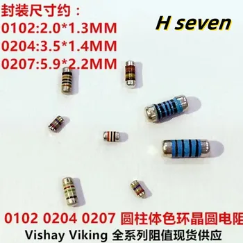 100pcs / 0204 resistor MELF 3.5x1.4mm 1/4W 50PPM 3.6 4.7 K K K 5 5.1 5.6 K K 6.2 K 6.8 K 7.5 K 8.2 K 9.1KSMD1206Color anel de resistência