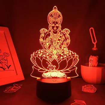 Bodhisattva Hindu Vishnu 3D LED Neon Luzes da Noite de Presente de Aniversário para Amigo Quarto Mangá Decoração o Melhor Venda de Lâmpadas de Lava de Vishnu