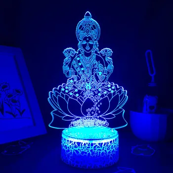 Bodhisattva Hindu Vishnu 3D LED Neon Luzes da Noite de Presente de Aniversário para Amigo Quarto Mangá Decoração o Melhor Venda de Lâmpadas de Lava de Vishnu