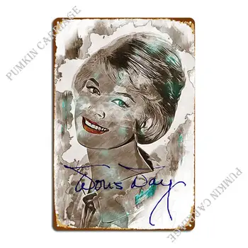 Doris Day Placa De Metal Enferrujado Clube Clássico Mural De Estanho Sinal Cartaz