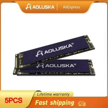 AOLUSKA 5Pcs SSD M2 NVMe 128GB 256GB de 512GB de 1TB Drive de Estado Sólido TLC QLC de 3D Flash NAND PCIe 3.0 Disco Rígido Para Desktop de um PC Portátil