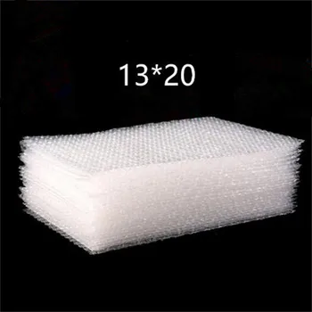 50pcs 13x20cm Plástico (Envelope Bolha Branco Embalagem Sacos de PE Clara, à prova de Choque Embalagem Bag Duplo de Filme de Bolha Ba