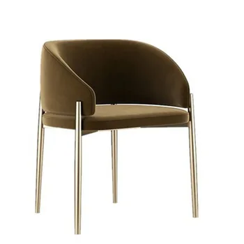 Corrimão de Pousio Cadeira de Jantar de Conforto Nórdicos Luxo Moderno, Simples Cadeira de Jantar de Vaidade Conferência Sillones Salão de Móveis de Casa de QF