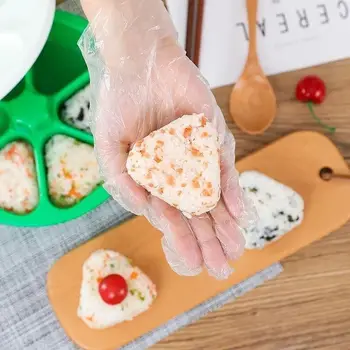 6 Grelhas de DIY Sushi Molde Onigiri bolinho de Arroz, Alimento Prima Triangular Sushi Maker Molde Kit Sushi Japonês Cozinha Bento Acessórios
