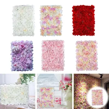 Artificial Painéis de 16 x 24inch Tapete Flor de Painéis de pano de Fundo para Casamento Decoração de Parede