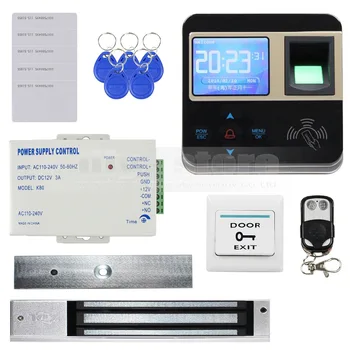 DIYSECUR impressão digital ID Card Reader 125KHz Porta, Sistema de Controle de Acesso + 280 kg Magnético Kit de Bloqueio