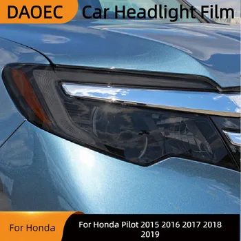 Para a Honda, o Piloto de 2015 2016 2017 2018 2019 o Farol do Carro Proteção Tom de Filme de Fumaça Preta TPU Protetora de Luz Transparente Autocolante