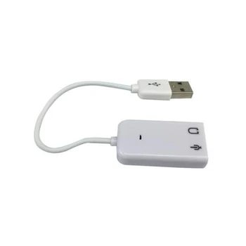 Raspberry Pi Branco 3,5 mm Microfone do Fone de ouvido do Soquete USB 2.0 Placa de Som de 7.1 Canais Adaptador de Áudio de alto-Falante para RPI 3 e RPI 2