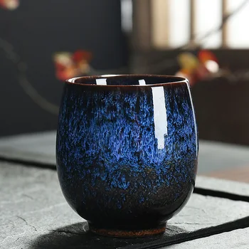 MHV 1 pcs Chinesa de cerâmica pintados à mão Kung Fu xícara de chá de esmalte modificado Kung Fu xícara de chá de padrão de material de cozinha
