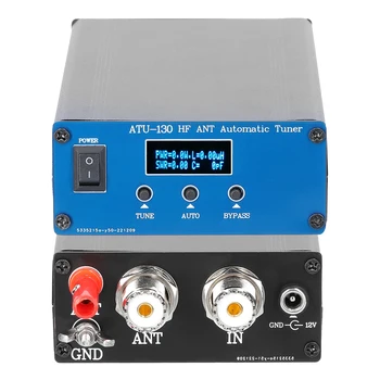ATU-130 1.8-50MHz 200W em Miniatura de ondas Curtas Automática Sintonizador de Antena OLED em Miniatura Automática Sintonizador de Antena SWM Função